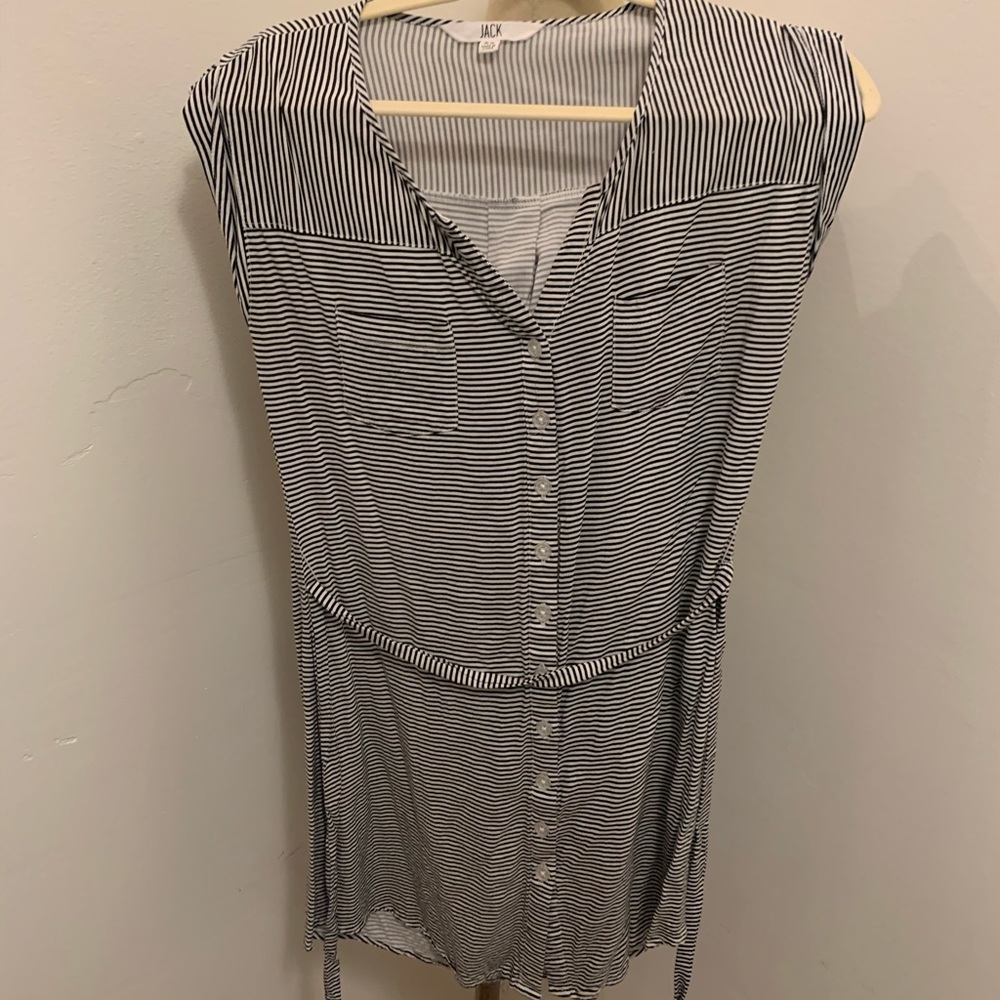 Revolve striped button down day dress